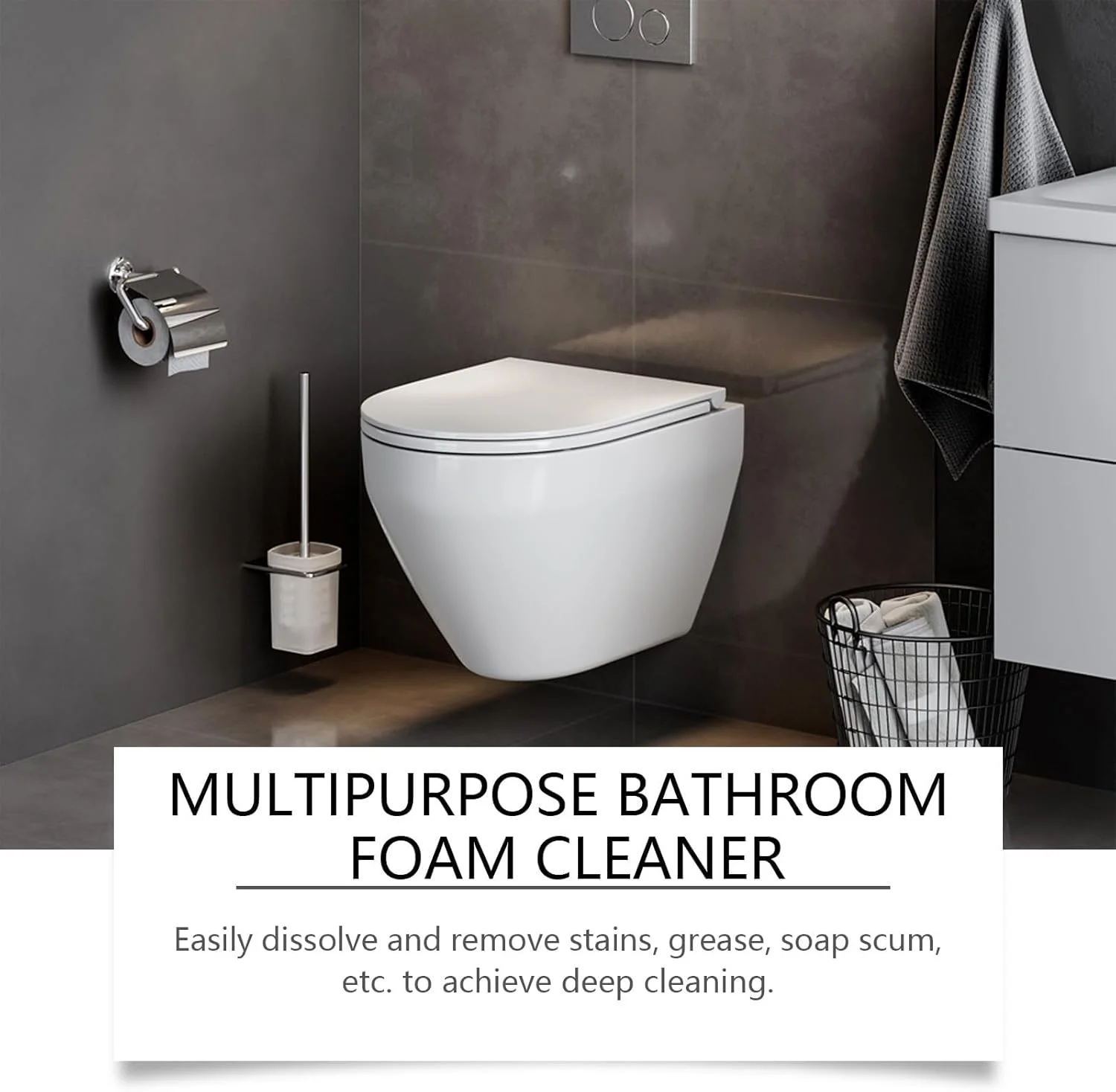 محلول رسوب زدای 60 میلی لیتری حمام، اسپری پاک کننده قوی برای توالت، دیوار، سینک، وان و کاشی حمام برای جلوگیری از رسوبات جدید آهکی محلول رسوب زدای 60 میلی لیتری حمام، اسپری پاک کننده قوی برای توالت، دیوار، سینک، وان و کاشی حمام برای جلوگیری از رسوبات جدید آهکی