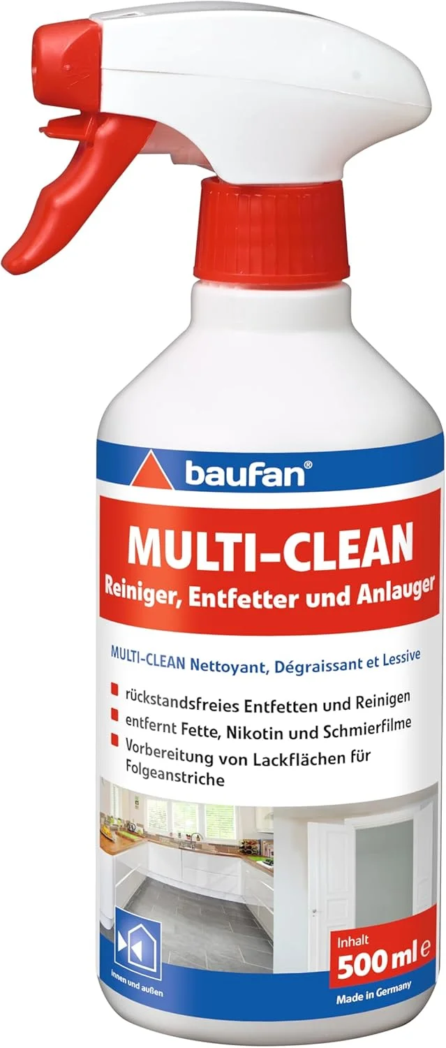 پاک کننده چند منظوره باوفان، چربی زدا و لکه بر، 500 میلی لیتر، پاک کننده چربی و آشپزخانه، چند منظوره و پاک کننده نقاشی، از بین برنده چربی، نیکوتین و روغن بدون باقی مانده