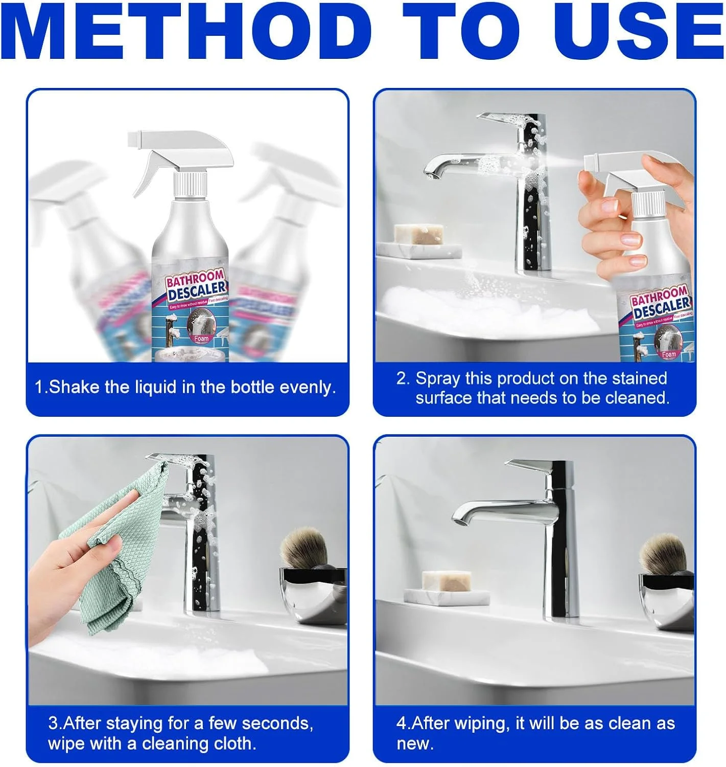 فوم پاک کننده Acssart، فوم پاک کننده رسوب زدای حمام، فوم پاک کننده حمام Acssart برای اسپری تمیز کننده بدون نیاز به آبکشی، رسوب زدای حمام Acssart با لوازم جانبی تمیز کننده، فوم پاک کننده چند منظوره (2 عدد) فوم پاک کننده Acssart، فوم پاک کننده رسوب زدای حمام، فوم پاک کننده حمام Acssart برای اسپری تمیز کننده بدون نیاز به آبکشی، رسوب زدای حمام Acssart با لوازم جانبی تمیز کننده، فوم پاک کننده چند منظوره (2 عدد)