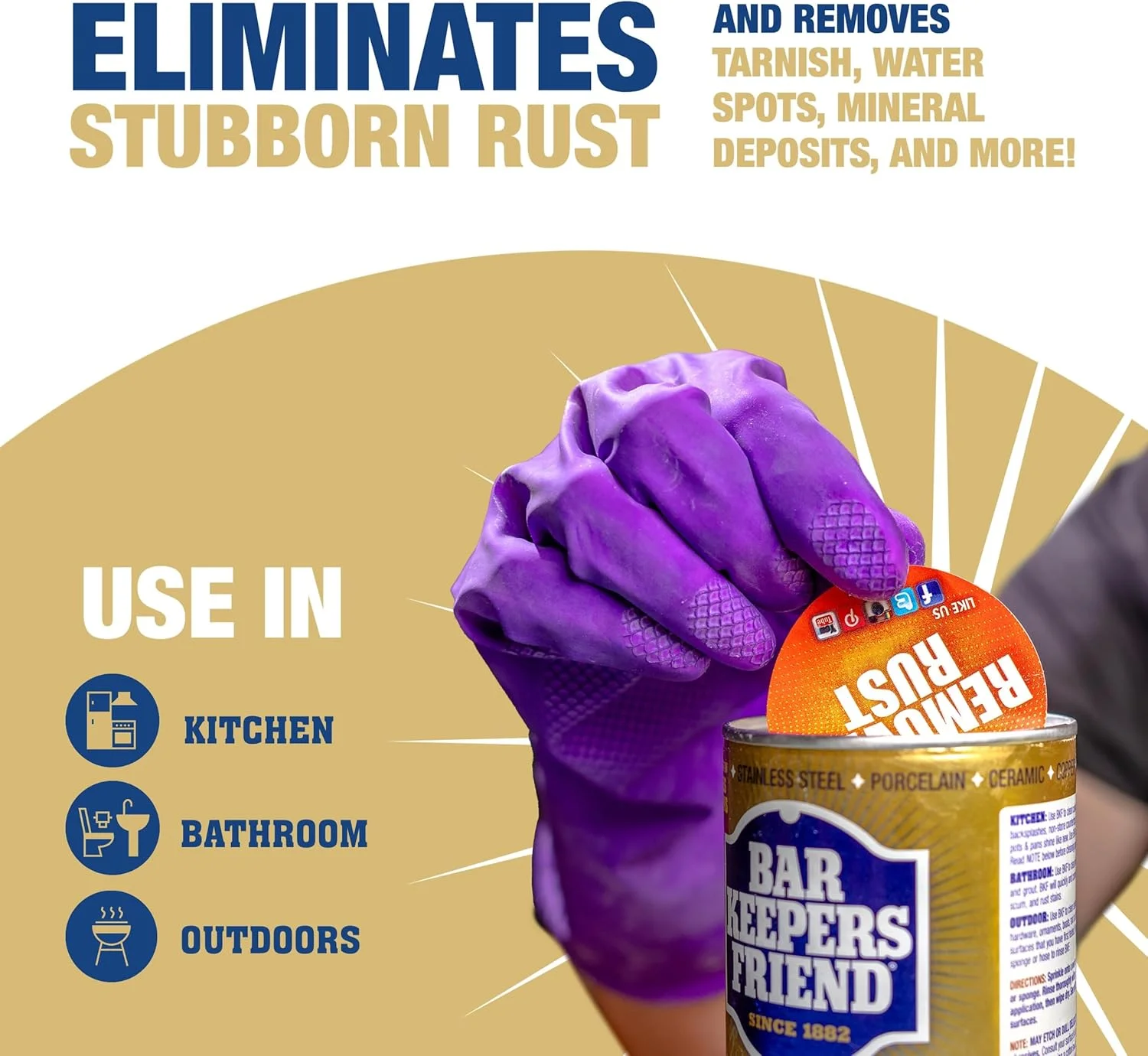 پودر پاک کننده بار کیپرز فرند، 340 گرم - پاک کننده چند منظوره و لکه بر - مناسب برای حمام، آشپزخانه و فضای باز - برای استیل ضد زنگ، آلومینیوم، برنج، سرامیک، چینی، برنز و موارد دیگر (بسته 2 عددی) پودر پاک کننده بار کیپرز فرند، 340 گرم - پاک کننده چند منظوره و لکه بر - مناسب برای حمام، آشپزخانه و فضای باز - برای استیل ضد زنگ، آلومینیوم، برنج، سرامیک، چینی، برنز و موارد دیگر (بسته 2 عددی)