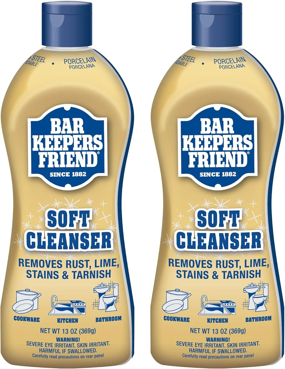 پاک کننده نرم از پیش مخلوط شده Bar Keepers Friend | 384 میلی لیتر | (بسته 2 عددی)