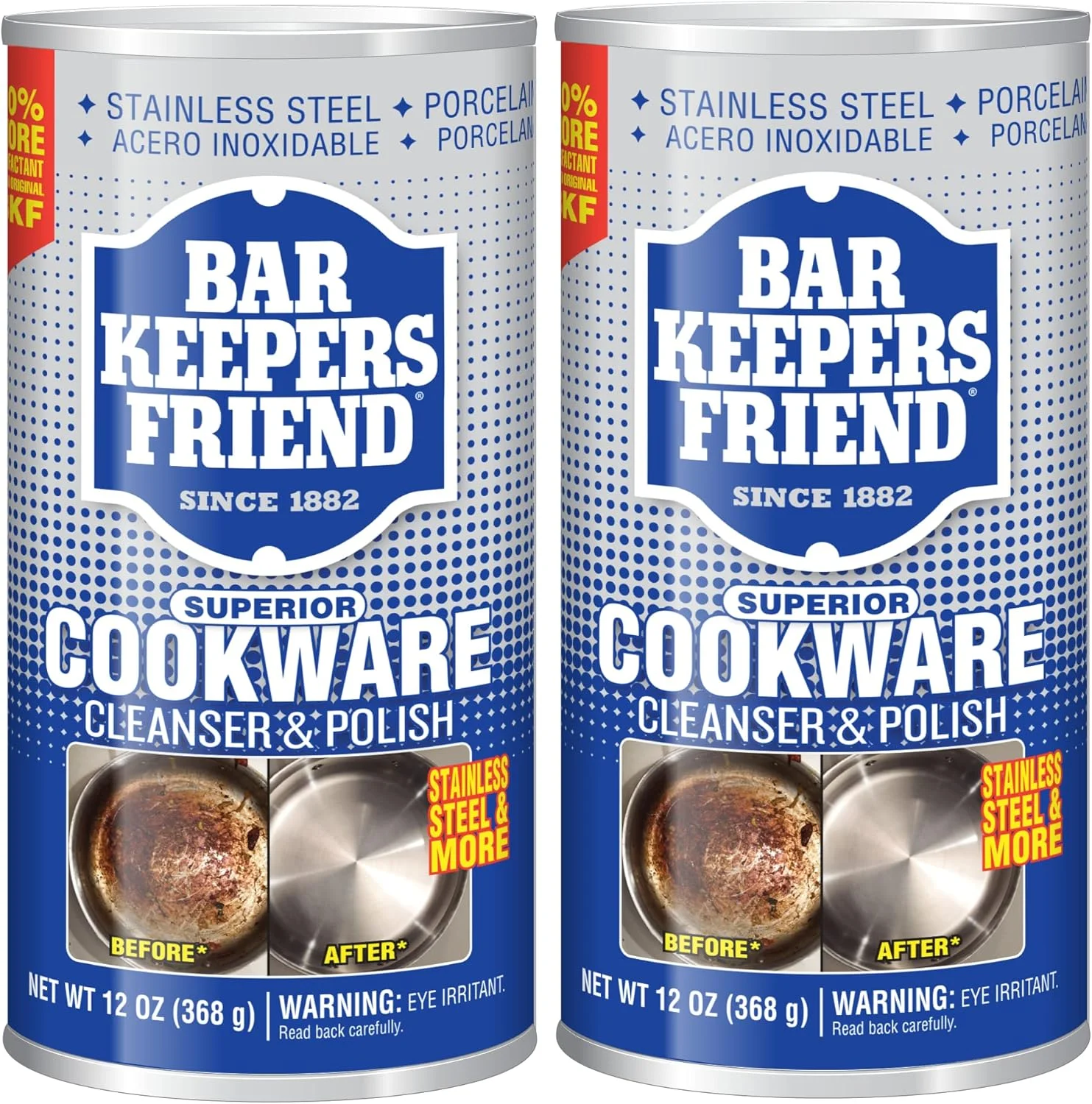 پاک کننده و پولیش ظروف آشپزی Bar Keepers Friend - 340 گرم (بسته 2 عددی)