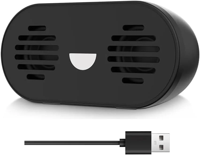اسپیکر کامپیوتر USB هونکاسو، اسپیکر کوچک رومیزی با نور LED رنگارنگ، اندازه جمع و جور و صرفه جویی در فضا