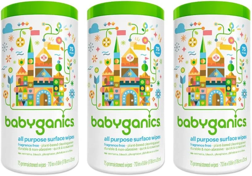 دستمال مرطوب چند منظوره سطوح BabyGanics - بسته 3 عددی (75 عدد) دستمال مرطوب چند منظوره سطوح BabyGanics - بسته 3 عددی (75 عدد)