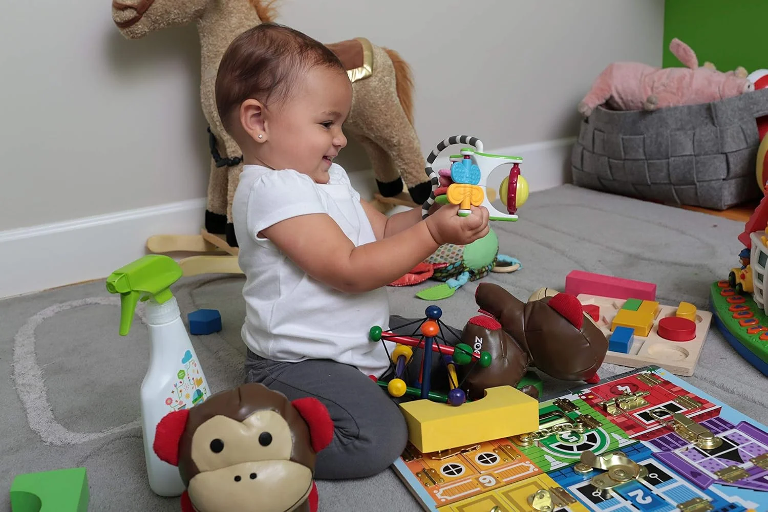 اسپری تمیز کننده اسباب بازی و صندلی کودک Babyganics، بدون عطر، بطری اسپری 500 میلی لیتری اسپری تمیز کننده اسباب بازی و صندلی کودک Babyganics، بدون عطر، بطری اسپری 500 میلی لیتری