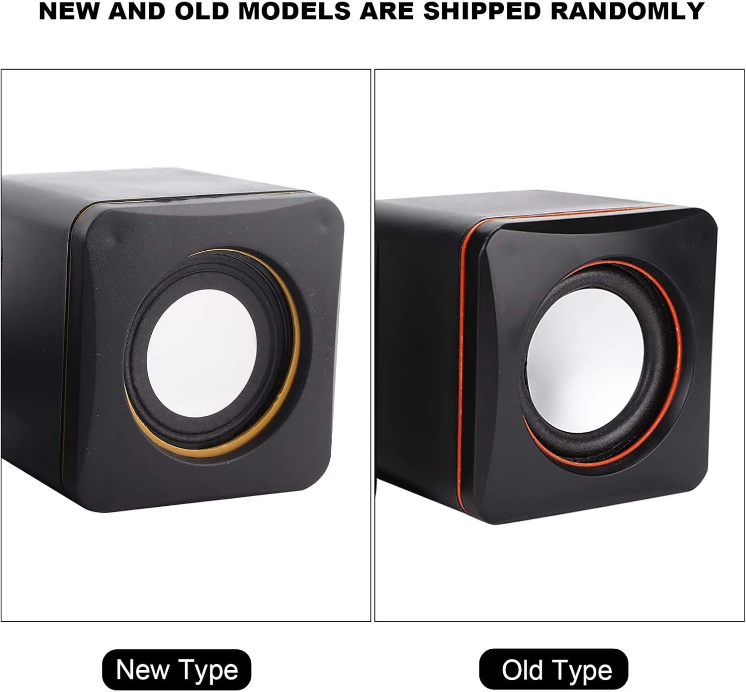 اسپیکر رومیزی گوشیدا، سیستم اسپیکر استریو سیمی با تغذیه USB با پلاگین صوتی 3.5 میلی متری برای اتصال به لپ تاپ، نوت بوک، کامپیوتر، خروجی 2.5W + 2.5W (دو مسیره)