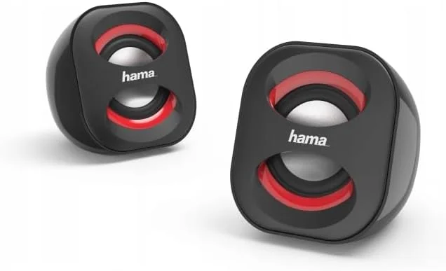 اسپیکر لپ تاپ هاما مدل Sonic Mobil 183، مشکی/قرمز (173131)