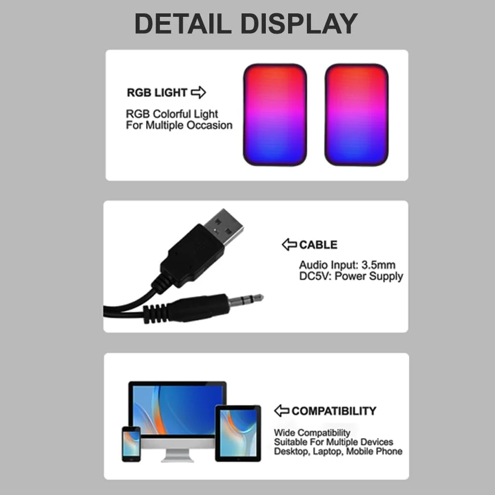 اسپیکر کامپیوتر Faster FS-71، اسپیکر گیمینگ USB با نور LED رنگارنگ - اسپیکر استریو مینی چند رسانه ای قابل حمل برای مانیتور کامپیوتر رومیزی لپ تاپ - اسپیکر برای کامپیوتر اسپیکر کامپیوتر Faster FS-71، اسپیکر گیمینگ USB با نور LED رنگارنگ - اسپیکر استریو مینی چند رسانه ای قابل حمل برای مانیتور کامپیوتر رومیزی لپ تاپ - اسپیکر برای کامپیوتر