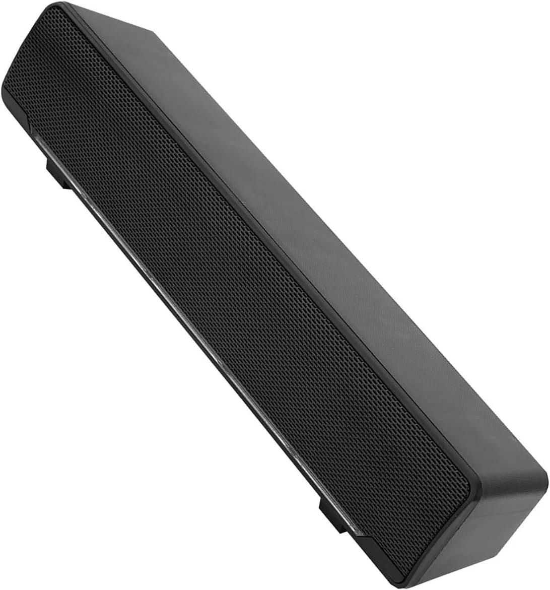 اسپیکر USB سیمی Fabater، موزیک پرقدرت USB Wereem با فناوری باس، جعبه نور برای تلفن های همراه برای کامپیوتر، اسپیکر LED آبی برای لپ تاپ رومیزی (مشکی)