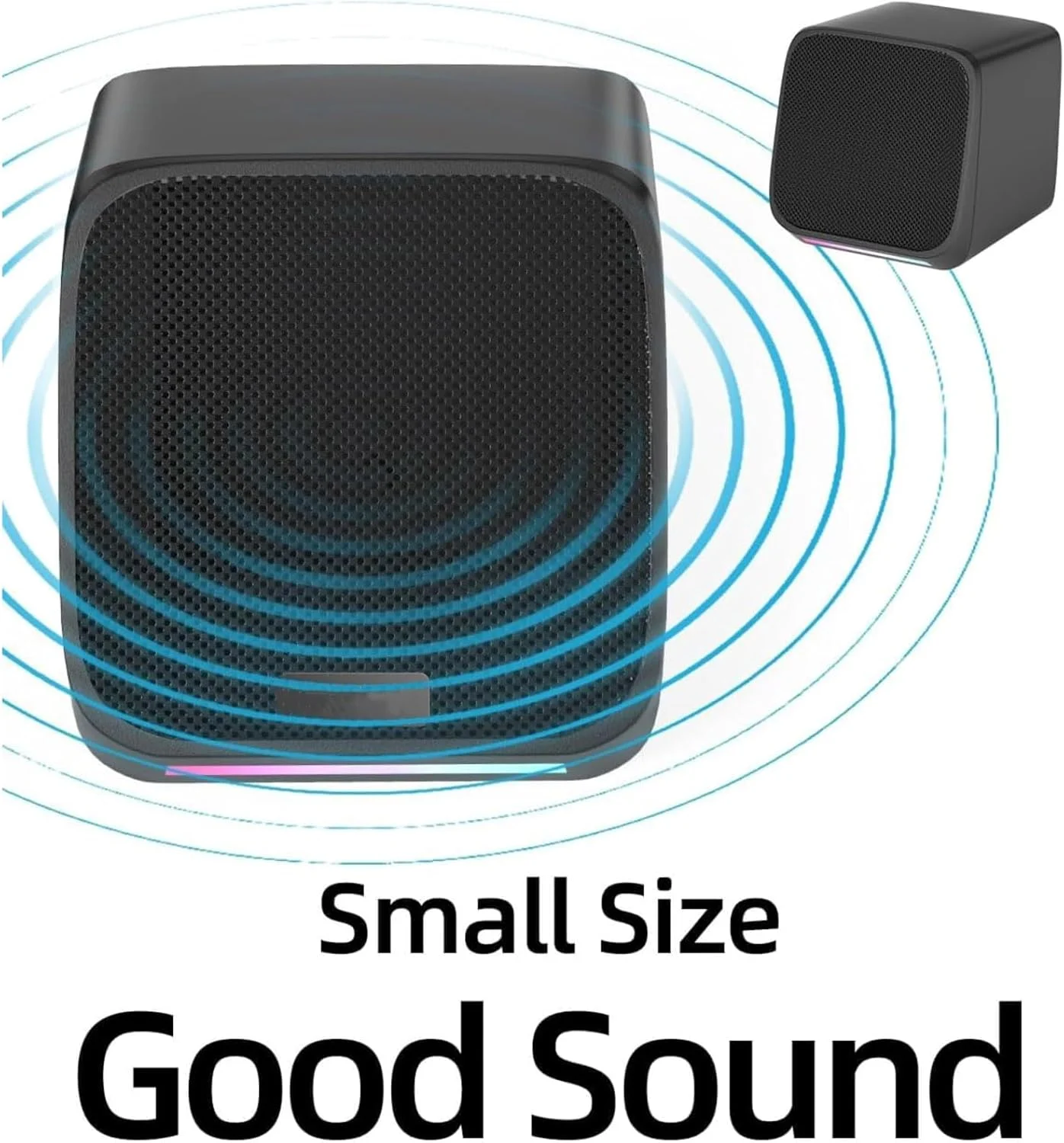 یک جفت اسپیکر کوچک قابل حمل کامپیوتر برای لپ تاپ رومیزی، اسپیکرهای کوچک رایانه شخصی با تغذیه USB، صدای فراگیر سه بعدی