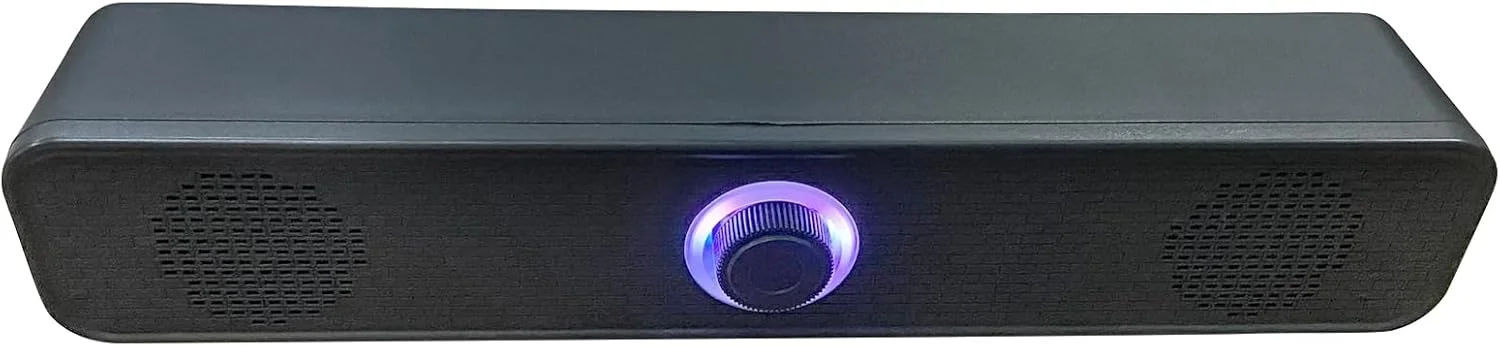 اسپیکر رومیزی | اسپیکر برای مانیتور | ساندبار با بیس عمیق، تغذیه از طریق USB، مناسب برای استیج، موسیقی، کلاس درس، کامپیوتر، خودرو، تبلت، تلویزیون، پروژکتور، مانیتور، دفتر کار