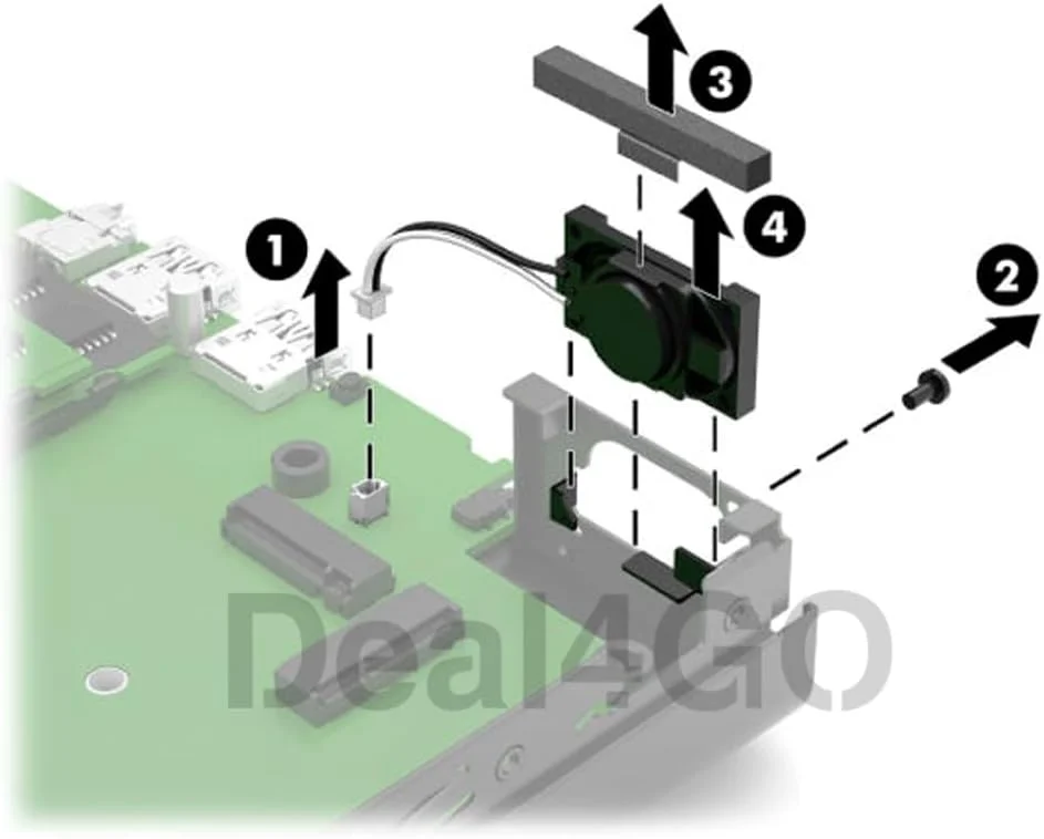 بلندگوی داخلی جایگزین Deal4GO L30761-001 برای HP EliteDesk 705 800 G4 G5، ProDesk 400 405 600 G4 G5 DM کامپیوتر رومیزی مینی