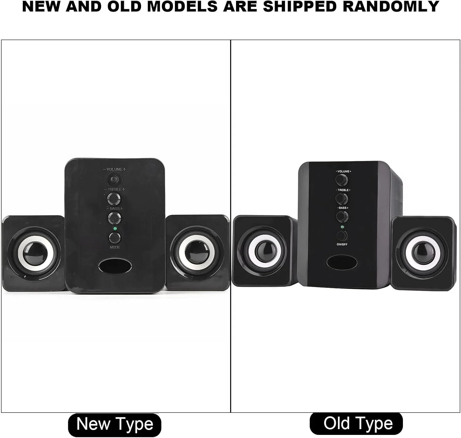 اسپیکر سیمی Cryfokt، ساب ووفر کوچک و سبک، 3 وات برای تلفن همراه، تبلت، کامپیوتر (مشکی)