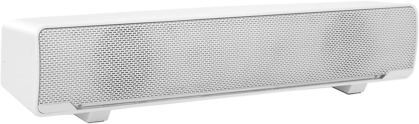 ساندبار استریو سیم دار USB کرایفوکت، اسپیکر کامپیوتر با ورودی 3.5 میلی متری، جعبه صدای فراگیر باس، صدای استریو سه بعدی با قابلیت تنظیم صدا برای کامپیوتر رومیزی، لپ تاپ، تلفن هوشمند، تبلت (سفید)