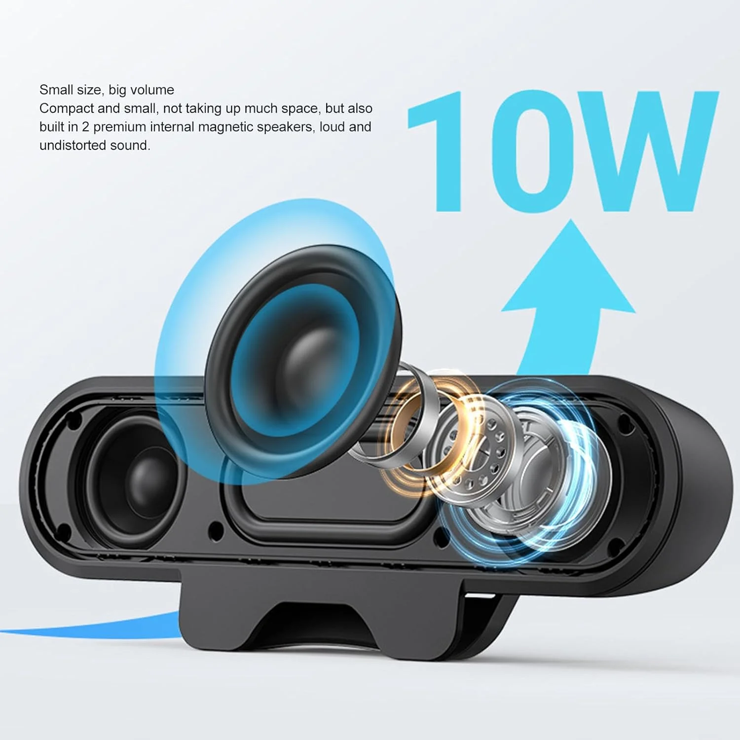 اسپیکر کامپیوتر Cryfokt، صدای استریو با کیفیت بالا 1.5 متری، کنترل صدا، اسپیکرهای USB خور به راحتی به نمایشگرهای PC، دسکتاپ، لپ تاپ، تلفن و مانیتور متصل می شوند