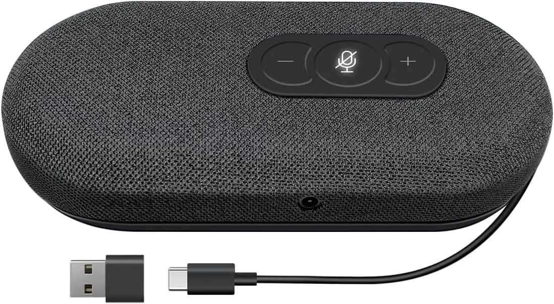 اسپیکر و میکروفون کنفرانس USB آیرون با قابلیت دریافت صدای 360 درجه، کاهش نویز و حذف اکو، سازگار با زوم، تیمز، اسکایپ، کامپیوتر، لپ تاپ و دسکتاپ