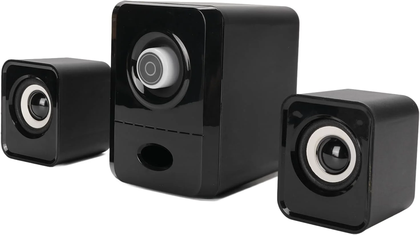 اسپیکر کامپیوتر با تغذیه USB با صدای فراگیر 360 درجه و دیافراگم باس برای بازی، چند رسانه ای، کامپیوتر، لپ تاپ و تلفن هوشمند