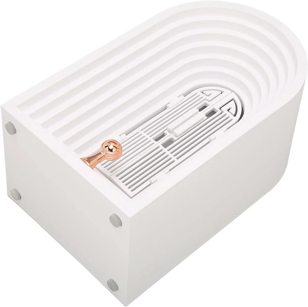 اسپیکر کامپیوتر استریو، نور محیطی دکمه لمسی با روشنایی قابل تنظیم تزئینی، اسپیکر نوری برای دسکتاپ، کامپیوتر شخصی، لپ تاپ، تبلت (سفید)