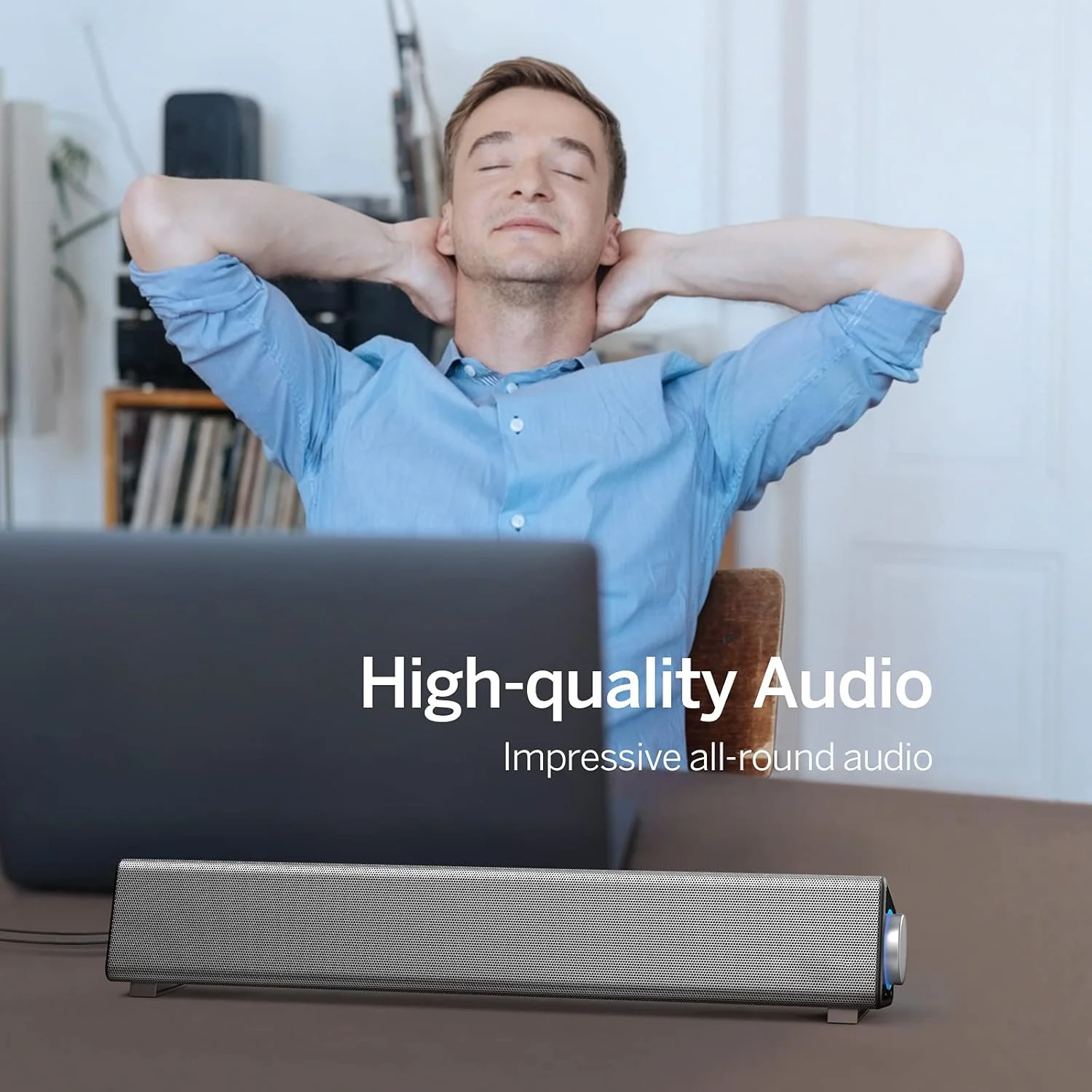 اسپیکرهای کامپیوتر NA، مینی ساندبار استریو با تغذیه USB، ساندبار کامپیوتر سیمی، اسپیکرهای مانیتور برای تبلت های کامپیوتر، تلفن همراه، لپ تاپ