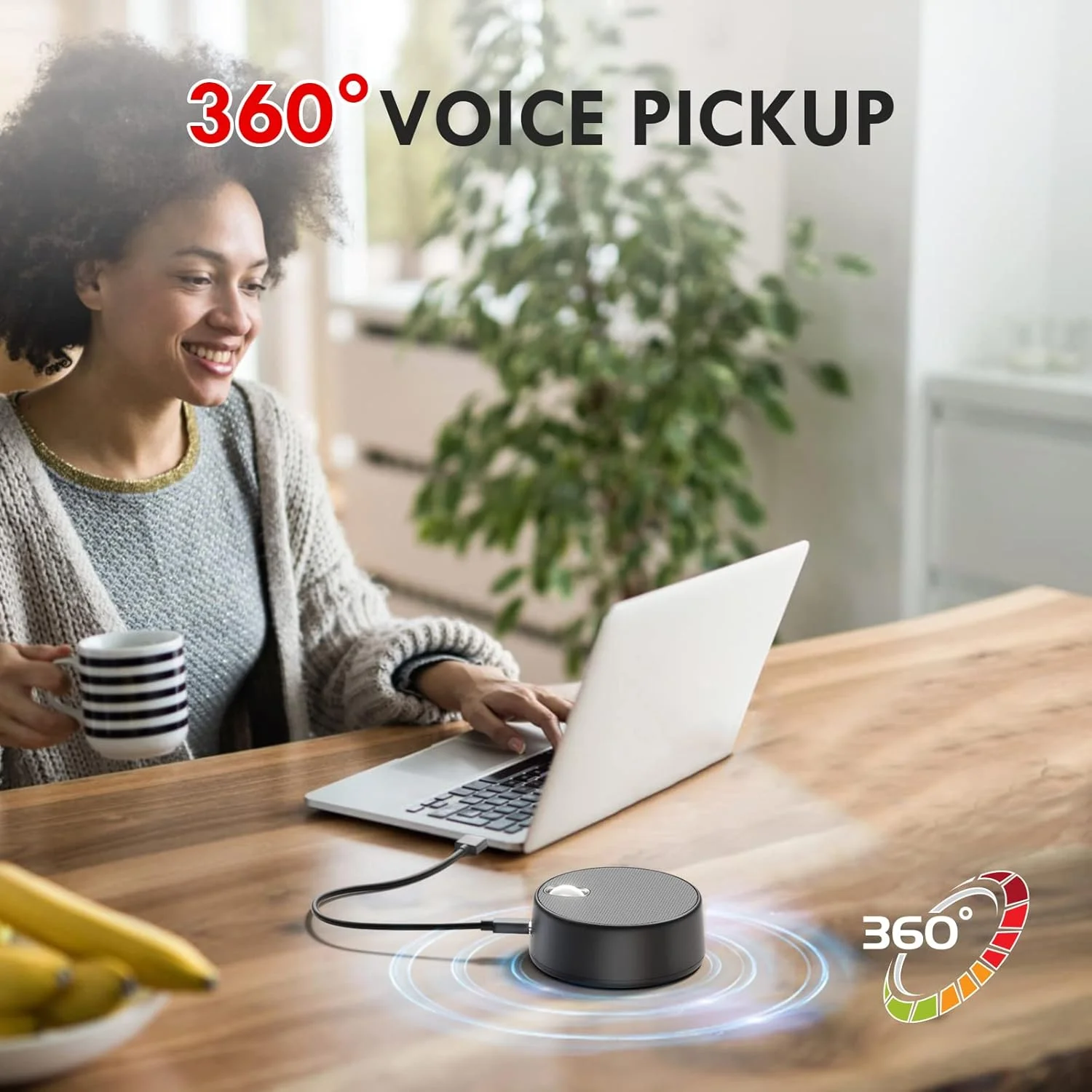 اسپیکر کامپیوتر USB، اسپیکر کامپیوتر با میکروفون، 2 حالت صدا، اسپیکر لپ تاپ با میکروفون، دریافت صدای بهبود یافته هندزفری، سازگار با زوم برای جلسات ویدیویی، اسکایپ، بازی، زوم، پلاگ اند پلی