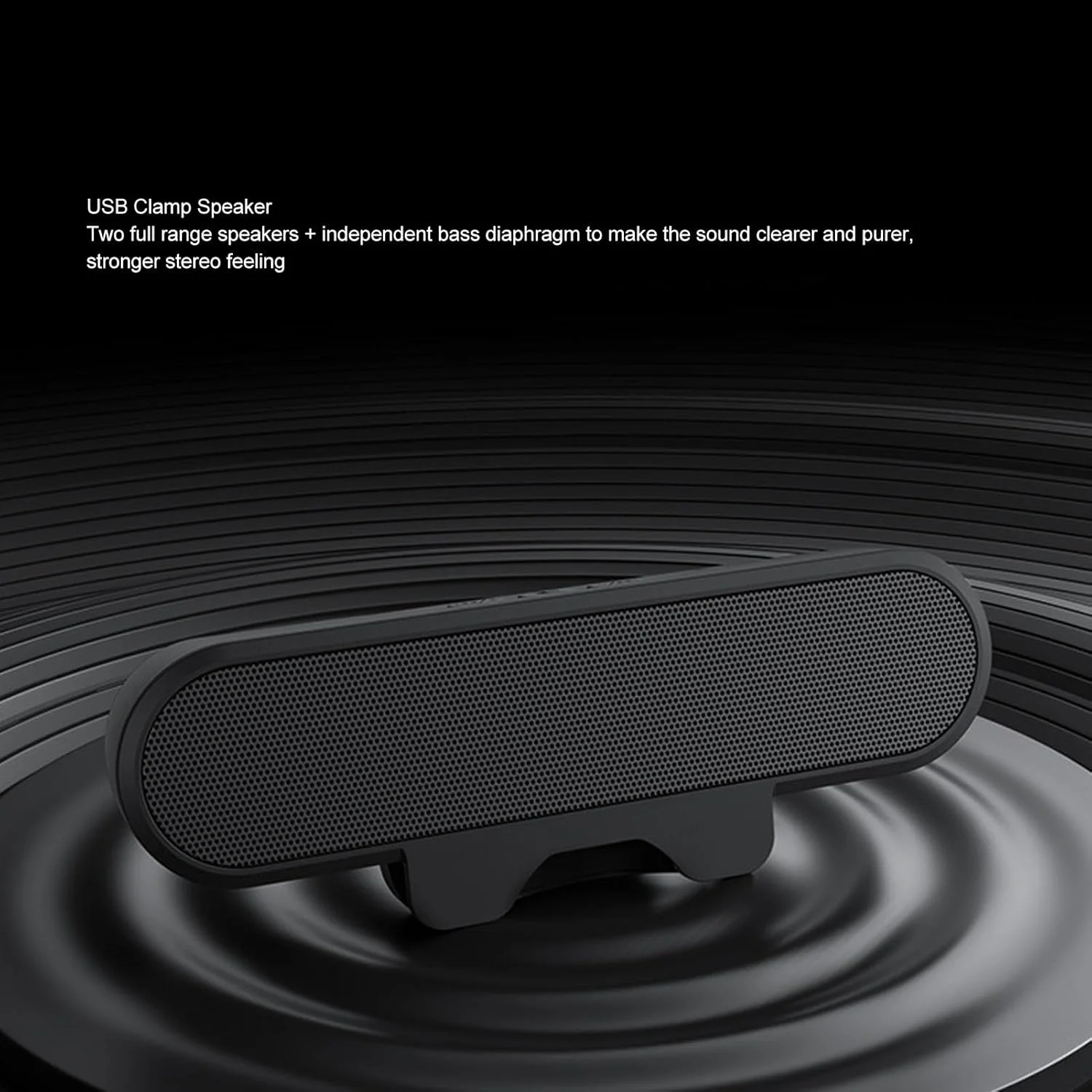 اسپیکر کامپیوتر برای رایانه شخصی رومیزی، نوار بلندگوی USB استریو HD، بلندگوهای مانیتور با صدای بلند، کنترل صدا به راحتی برای لپ تاپ، رایانه شخصی