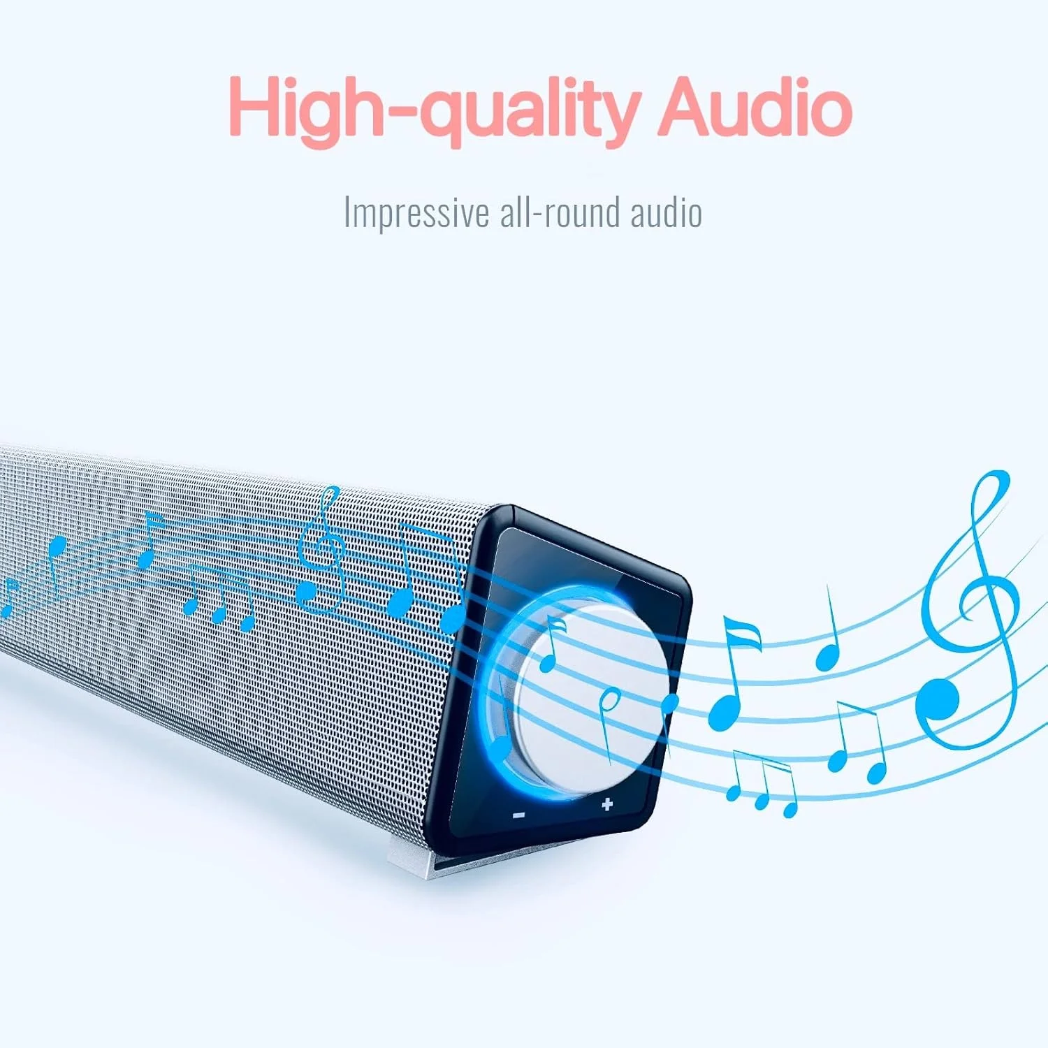 اسپیکرهای کامپیوتر NA برای دسکتاپ، مینی ساندبار استریو با تغذیه USB، ساندبار کامپیوتر سیمی، اسپیکر کامپیوتر برای تبلت، تلفن همراه، لپ تاپ، ساندبار کامپیوتر، نقره ای