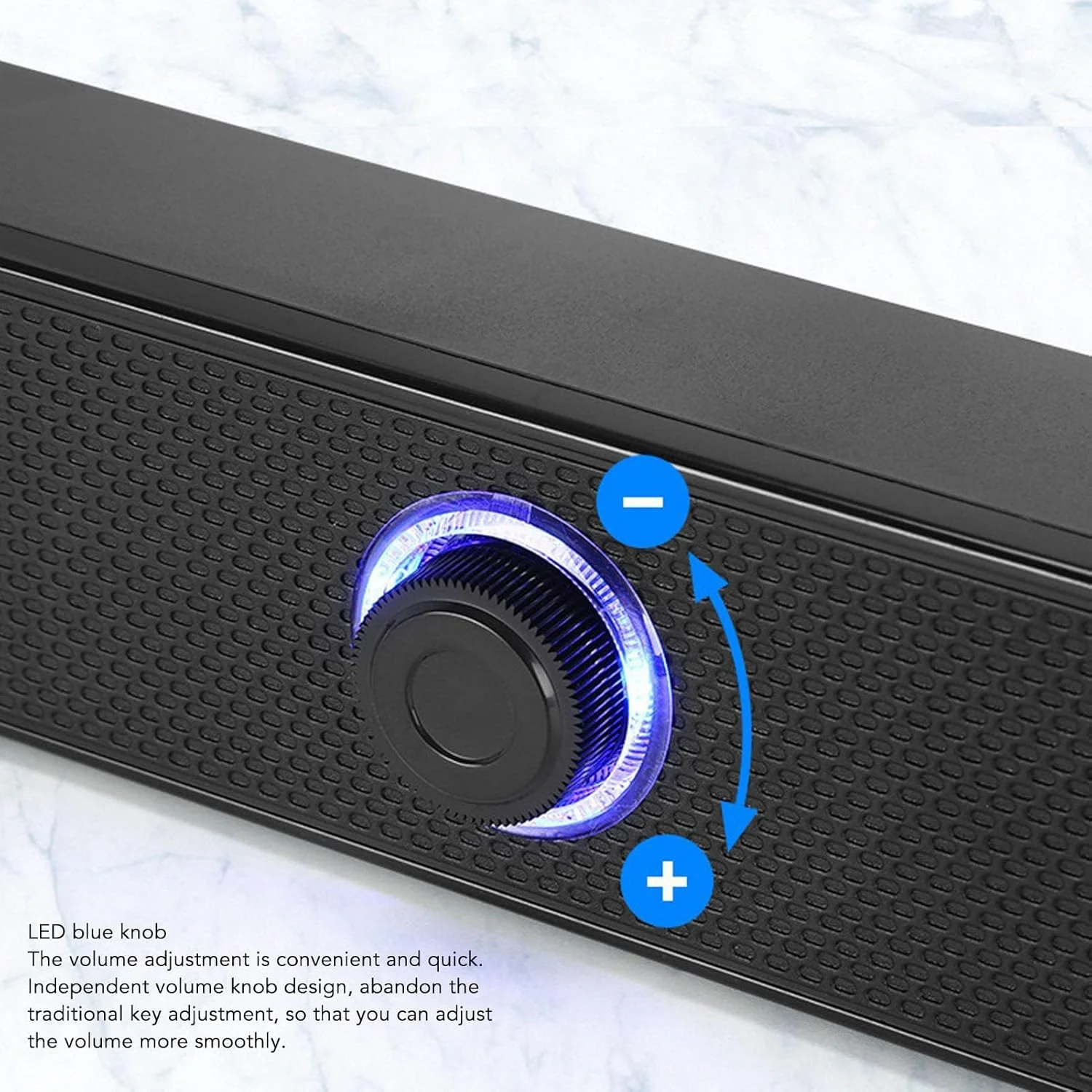 اسپیکر کامپیوتر، مناسب برای مانیتور دسکتاپ، ساندبار USB سیم دار برای دسکتاپ صدای شفاف HiFi دکمه تنظیم صدا مینی اسپیکر برای کامپیوتر لپ تاپ تبلت