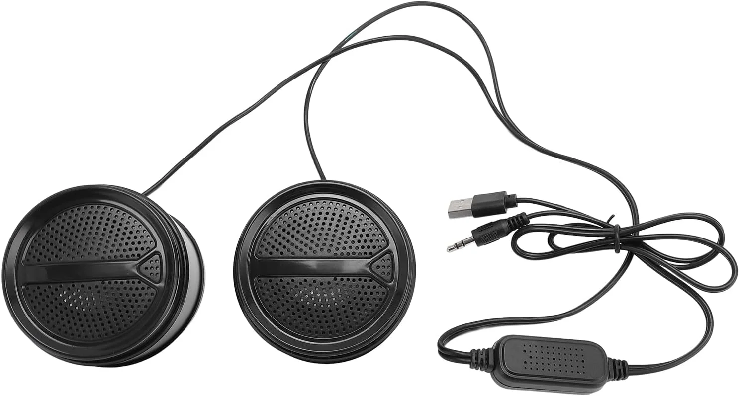 اسپیکر کامپیوتر USB، اسپیکرهای رومیزی کوچک با کنترل صدا، صدای HiFi، اسپیکرهای سیمی USB 2.0 برای رایانه شخصی رومیزی، لپ تاپ، تبلت، تلفن، تلویزیون، اتصال و پخش (نورانی)