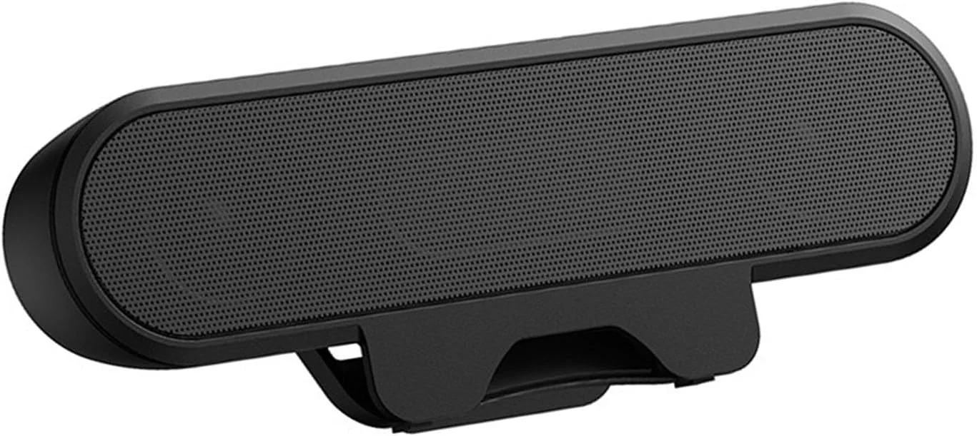 اسپیکر کامپیوتر برای دسکتاپ، اسپیکر مانیتور استریو 10 واتی با تغذیه USB برای لپ تاپ و کامپیوتر با صدای بلند، کنترل صدا، کانکتور USB A Type C، به راحتی به مانیتور متصل می شود (مشکی)
