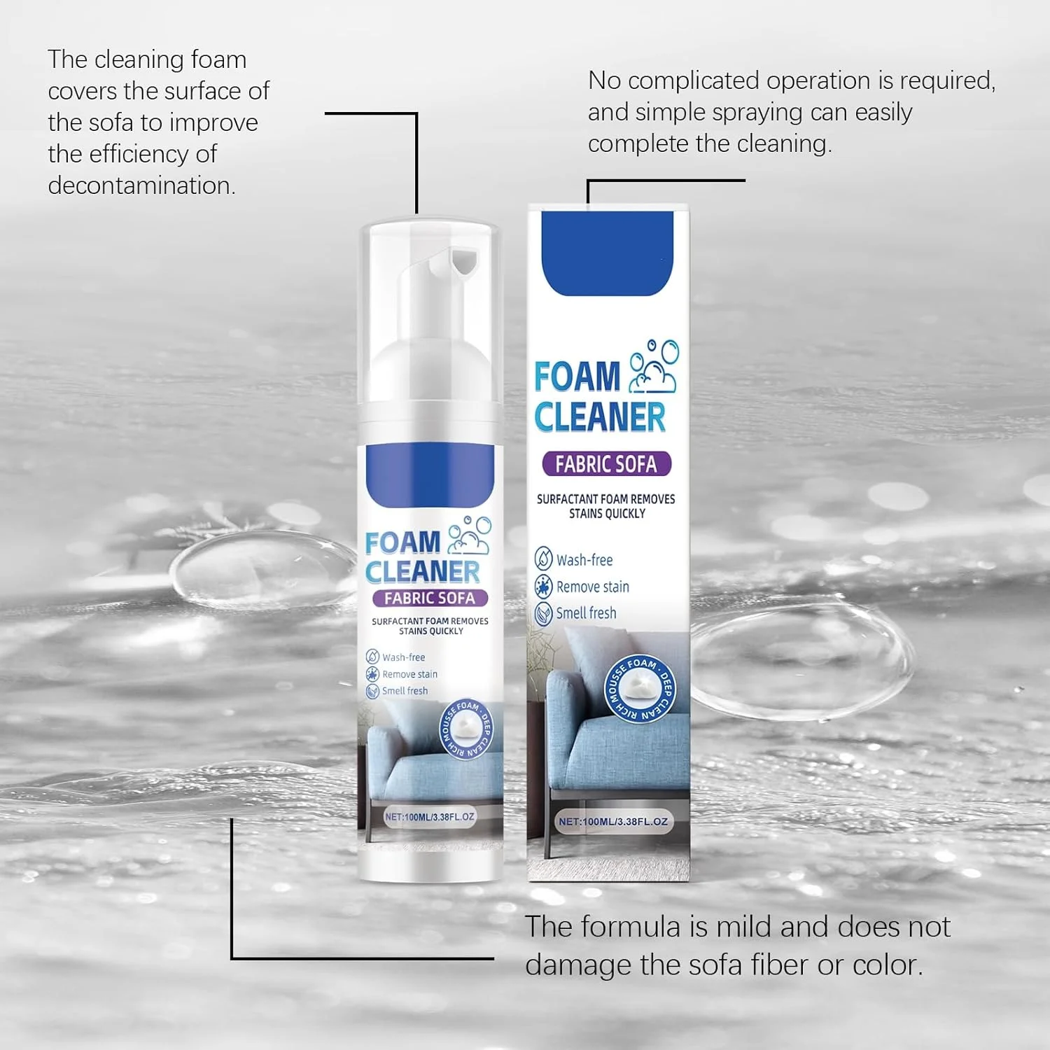 فوم تمیز کننده پارچه مبل Azonee، فوم تمیز کننده پارچه مبل، پرده و تشک، فوم تمیز کننده لباس بدون نیاز به آبکشی، اسپری خشکشویی برای لکه های روغن لباس، پاک کننده لکه ایمن برای لباس (100 میلی لیتر) فوم تمیز کننده پارچه مبل Azonee، فوم تمیز کننده پارچه مبل، پرده و تشک، فوم تمیز کننده لباس بدون نیاز به آبکشی، اسپری خشکشویی برای لکه های روغن لباس، پاک کننده لکه ایمن برای لباس (100 میلی لیتر)