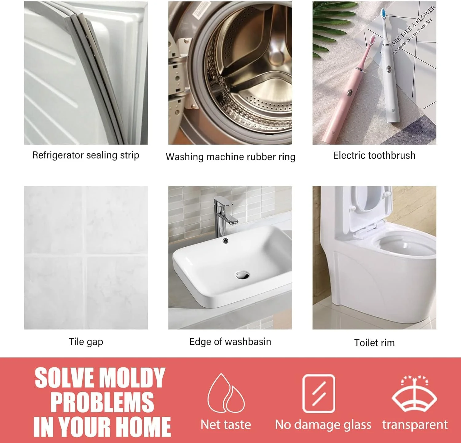 ژل پاک کننده کپک خانگی آزونه، 2 عدد 120 گرمی، پاک کننده شیمیایی کپک، پاک کننده سریع و قوی کپک مناسب برای لکه های کاشی آشپزخانه و حمام و سینک