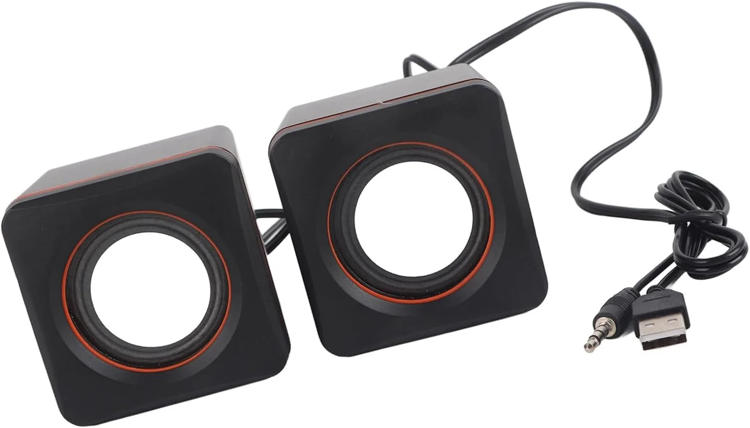 اسپیکر کامپیوتر، مینی استریو USB قابل حمل با جک 3.5 میلی متری برای کامپیوتر رومیزی لپ تاپ (دو کاناله)