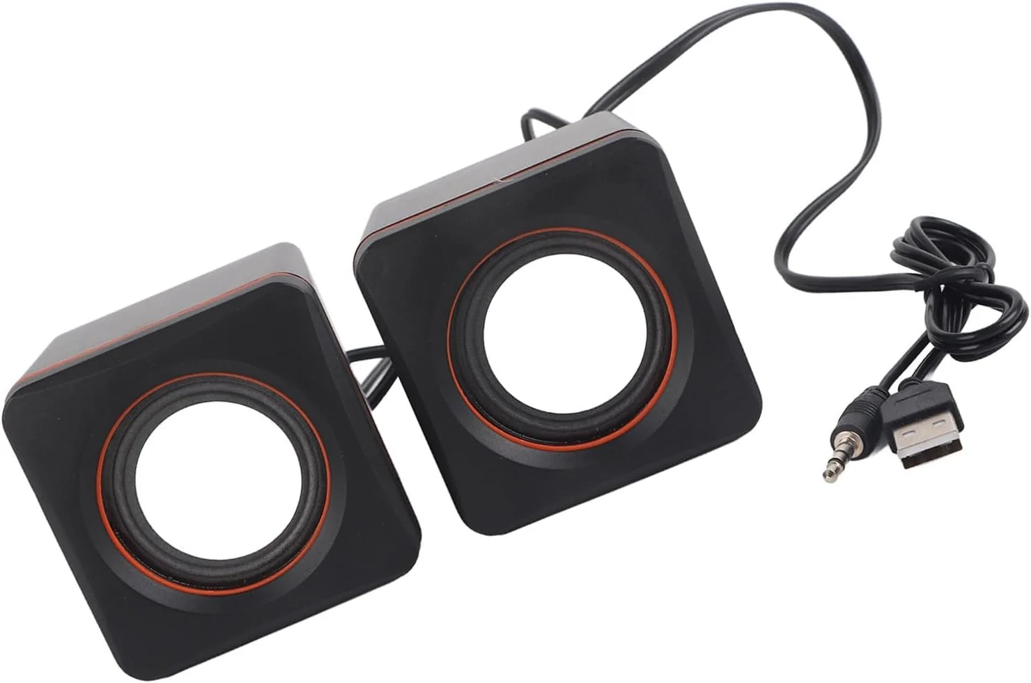 اسپیکر کامپیوتر، مینی استریو USB قابل حمل با جک 3.5 میلی متری برای کامپیوتر رومیزی لپ تاپ (دو کاناله)