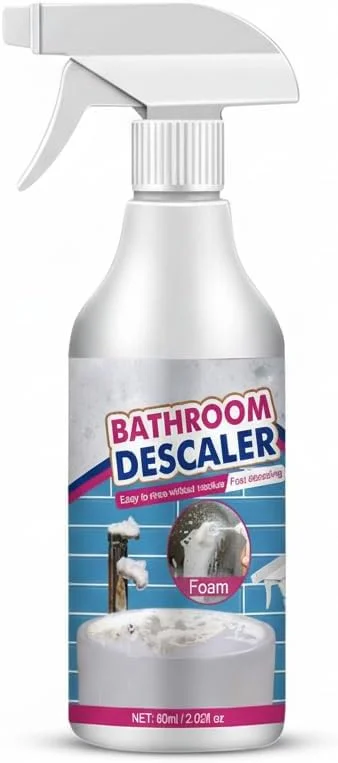 اسپری رسوب زدای حمام آزونی، پاک کننده لکه های سرسخت حمام، پاک کننده حبابی چند منظوره حمام، برای توالت، حمام، آشپزخانه، ماشین، فرش و انواع کف، 60 میلی لیتر