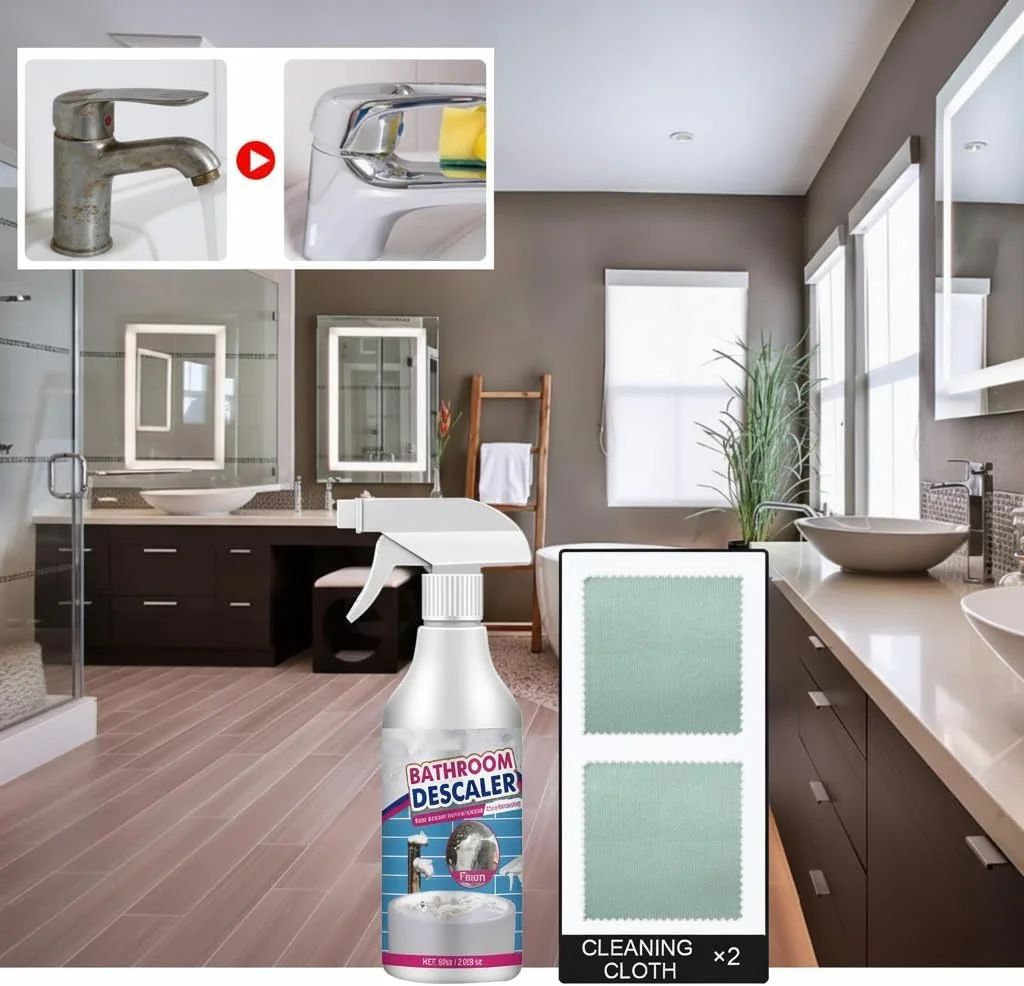 اسپری رسوب زدای حمام آزونی، پاک کننده لکه های سرسخت حمام، پاک کننده حبابی چند منظوره حمام، برای توالت، حمام، آشپزخانه، ماشین، فرش و انواع کف، 60 میلی لیتر اسپری رسوب زدای حمام آزونی، پاک کننده لکه های سرسخت حمام، پاک کننده حبابی چند منظوره حمام، برای توالت، حمام، آشپزخانه، ماشین، فرش و انواع کف، 60 میلی لیتر