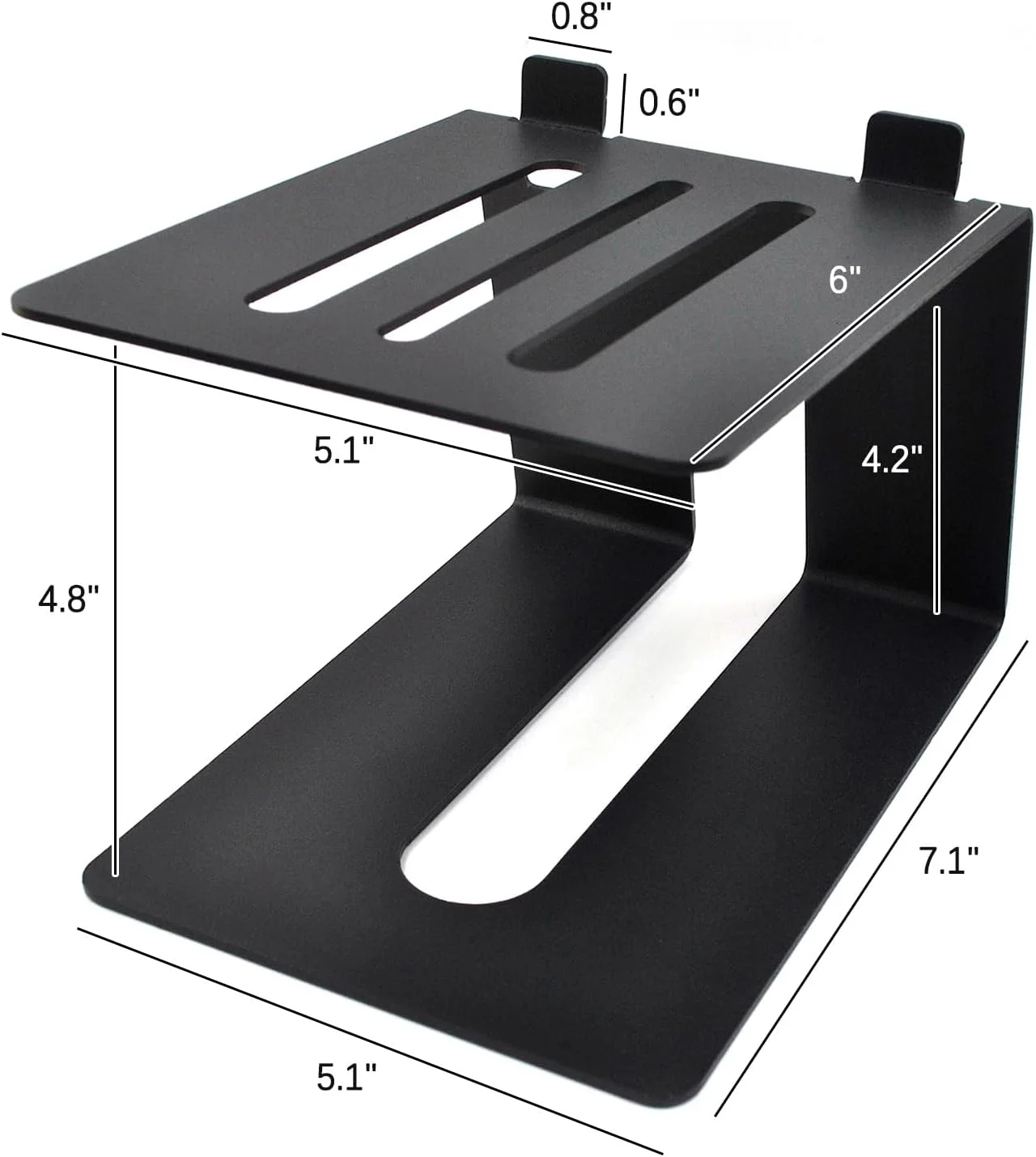 پایه رومیزی بلندگو یک جفت، پایه فلزی بلندگو قفسه کتابی با پدهای جذب لرزش، پایه بلندگوی کامپیوتر با شیب 5 درجه، پایه مانیتور استودیویی با تحمل وزن 13.6 کیلوگرم، بهبود تجربه شنیداری، مشکی