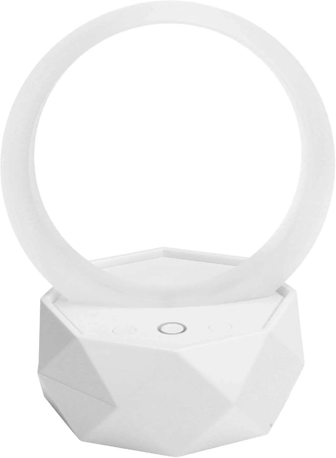 اسپیکر مینی 5.0 Bewinner با چراغ شب رنگارنگ، تزئینی رومیزی، مناسب برای اندروید، کامپیوتر (سفید)