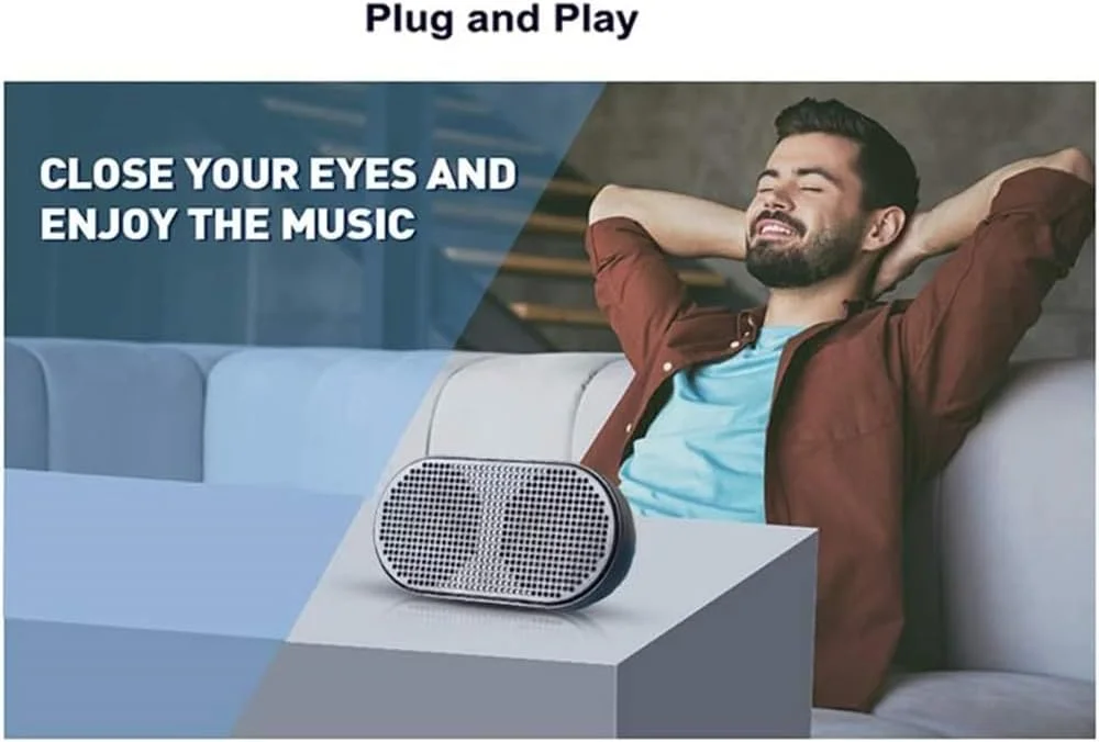 اسپیکر کامپیوتر Azonee، اسپیکر مینی USB برای کامپیوتر، اسپیکر استریو چند رسانه ای با تغذیه USB برای تبلت، لپ تاپ، کامپیوتر رومیزی (مشکی)