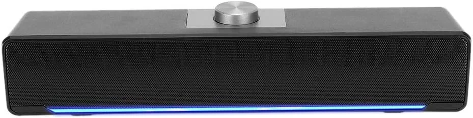 اسپیکر رومیزی قابل حمل Bewinner، اسپیکر چند رسانه ای مینی 3 وات 2.0 کاناله، اسپیکر چند منظوره با فناوری باس، لوازم جانبی کامپیوتر، اسپیکر استریو جهانی 3.5 میلی متری کامپیوتر (مشکی)