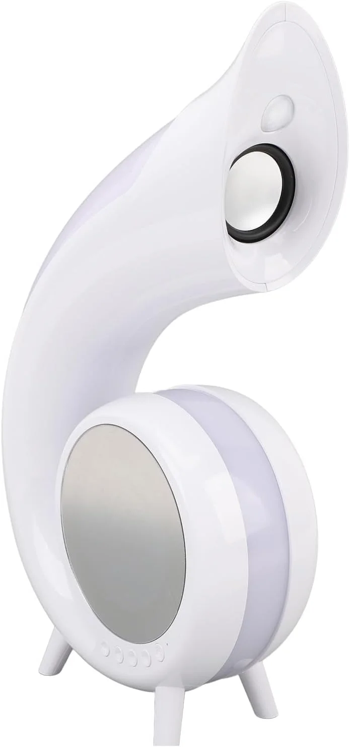 اسپیکر بلوتوث نور محیطی طرح صدف، اسپیکر هوشمند رومیزی با چراغ شب، چراغ RGB پویا برای دکوراسیون اتاق خواب منزل