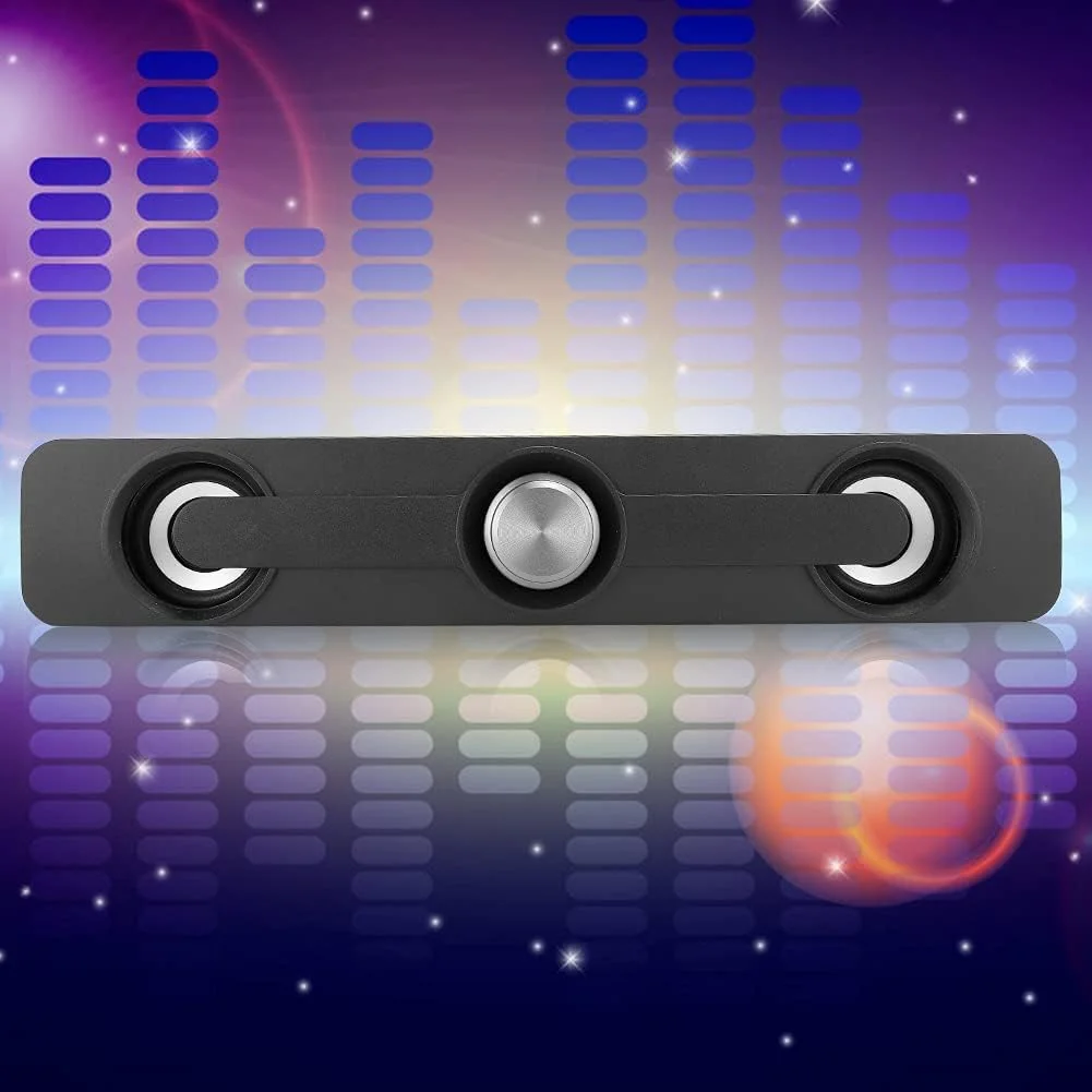 اسپیکر Jectse، اسپیکر لپ تاپ، مناسب برای اسپیکرهای کوچک قابل حمل حرفه ای برای کامپیوترها و نوت بوک ها، جک جهانی 3.5 میلی متری نوت بوک (مشکی)