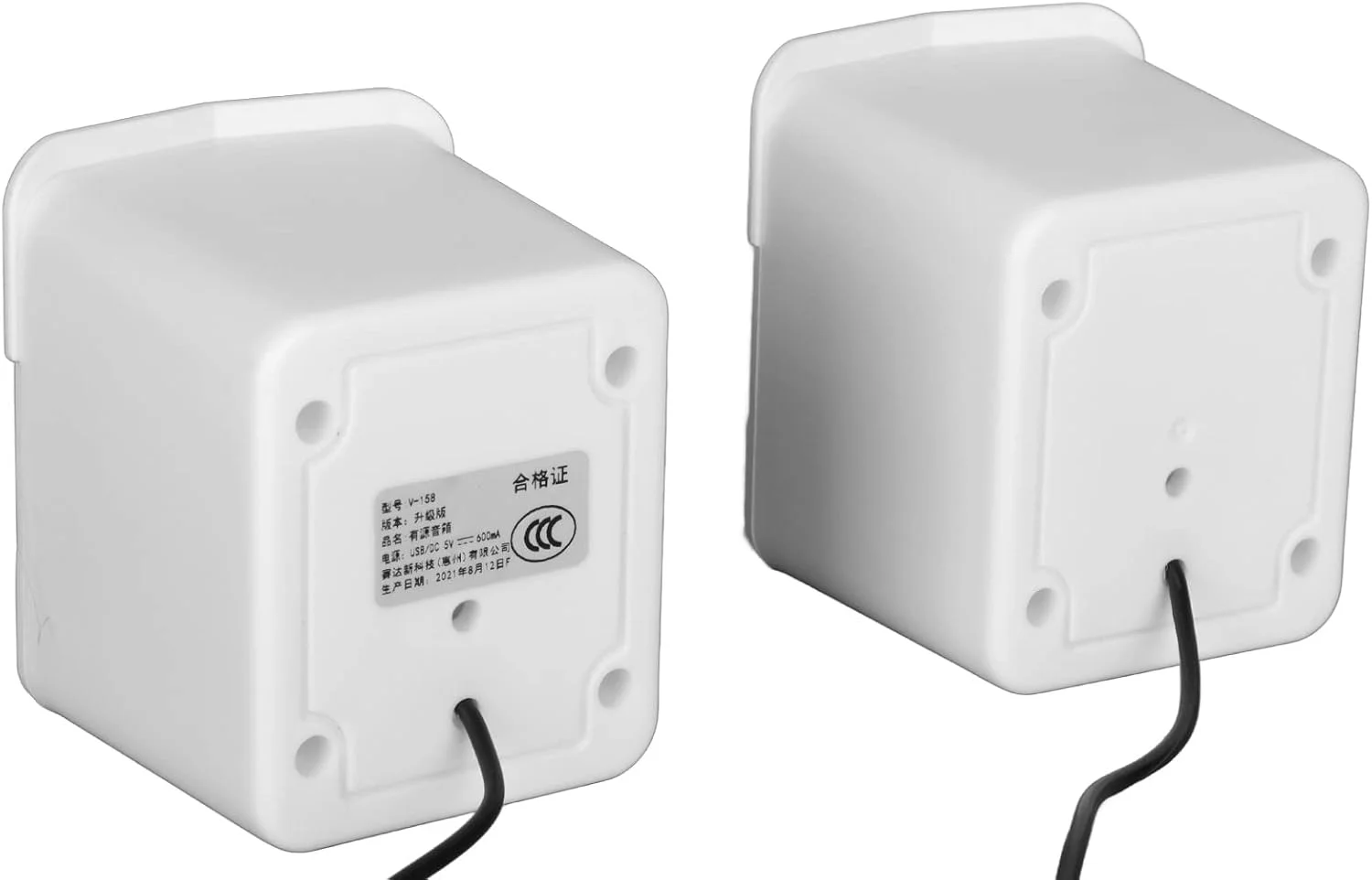 اسپیکر کامپیوتر سیمی USB Juicemoo، اسپیکر لپ تاپ ABS با صدای شفاف برای تلفن همراه و پروژکتور (سفید نسخه معمولی)