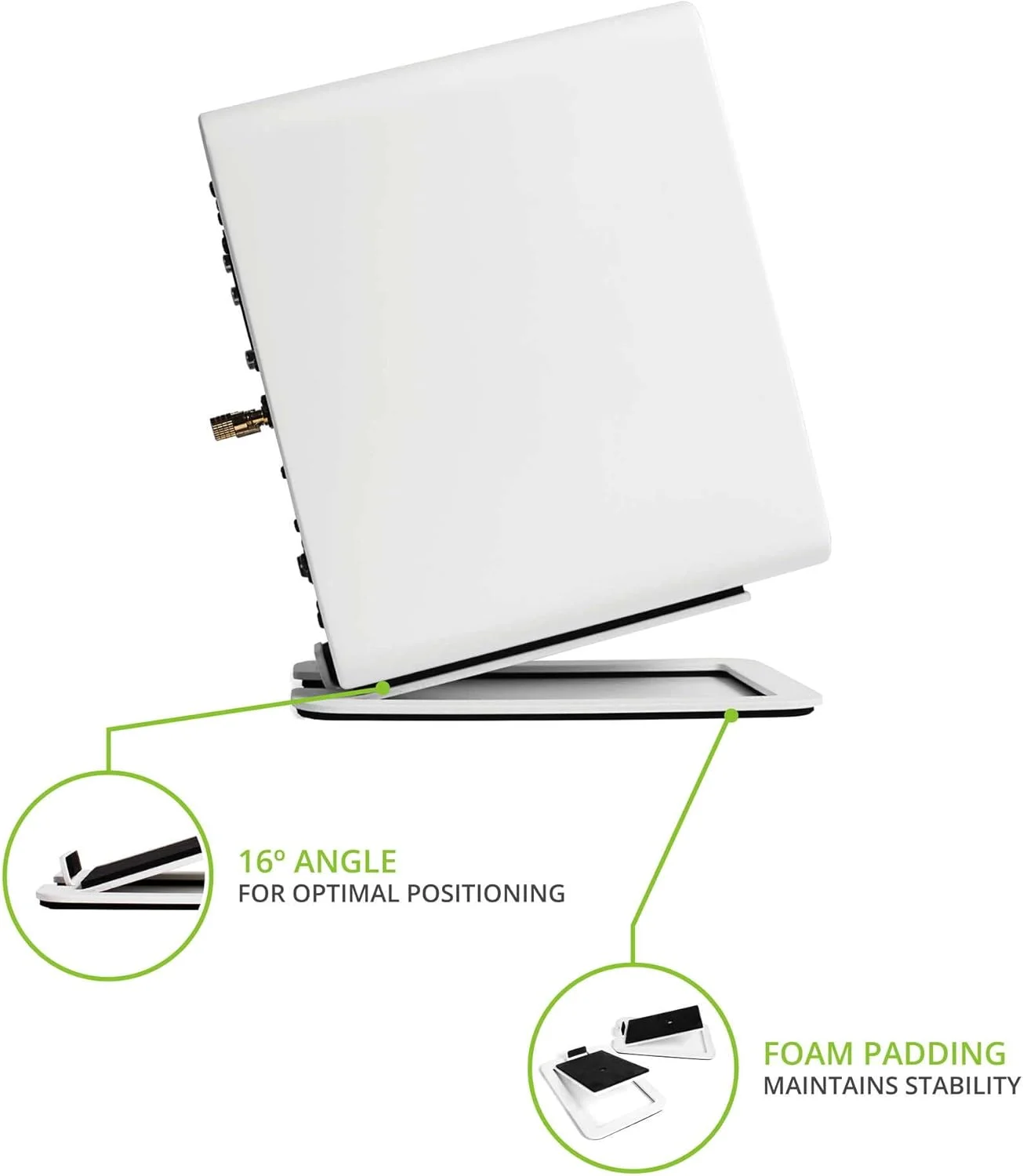 پایه رومیزی بلندگو Kanto S4W سایز متوسط سفید