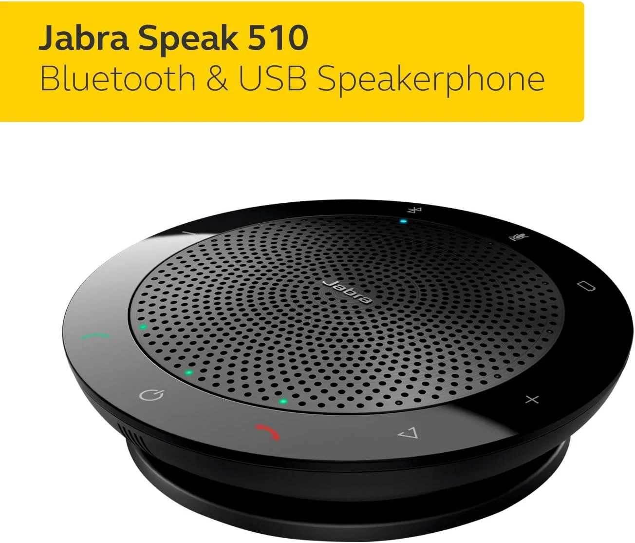 اسپیکر تلفنی جبرا Speak 510 – اسپیکر کنفرانس قابل حمل با USB و بلوتوث – اتصال به لپ تاپ، تلفن هوشمند و تبلت