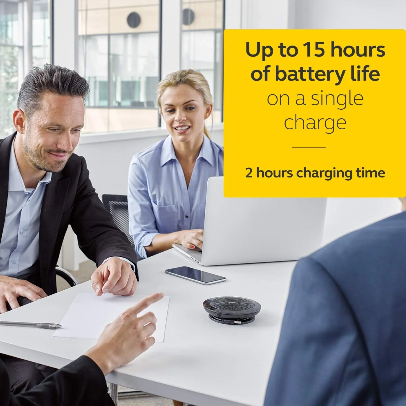 اسپیکر تلفنی جبرا Speak 510 – اسپیکر کنفرانس قابل حمل با USB و بلوتوث – اتصال به لپ تاپ، تلفن هوشمند و تبلت