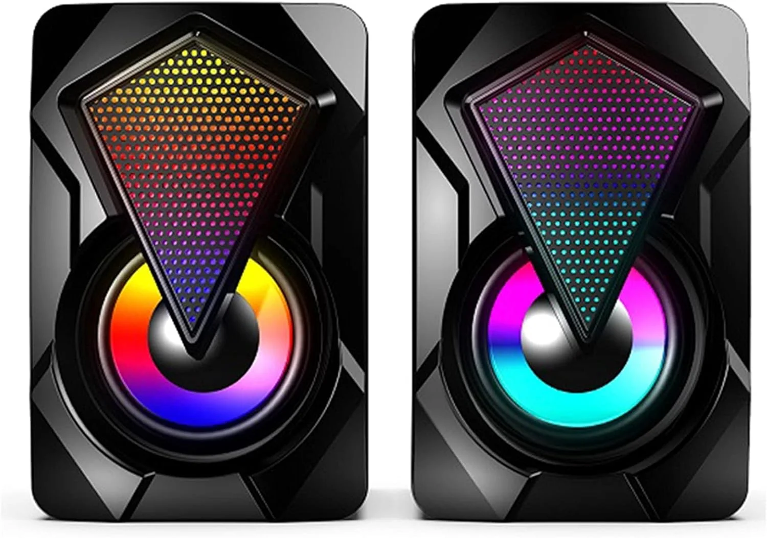 اسپیکر کامپیوتر JACOJE برای کامپیوتر رومیزی، لپ تاپ با ساب ووفر، نورپردازی رنگارنگ LED، سیستم سینمای خانگی، اسپیکر قابل حمل سیمی USB اسپیکر کامپیوتر JACOJE برای کامپیوتر رومیزی، لپ تاپ با ساب ووفر، نورپردازی رنگارنگ LED، سیستم سینمای خانگی، اسپیکر قابل حمل سیمی USB