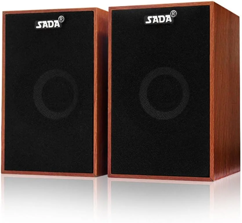 اسپیکر های چوبی سیم دار USB مدل Labymos V-160، اسپیکر های کامپیوتر، پخش کننده موسیقی استریو باس، ساب ووفر برای کامپیوتر رومیزی، لپ تاپ، تبلت، تلفن هوشمند