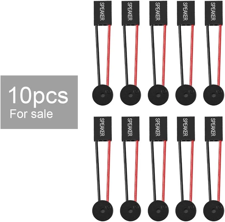 زاپسک 10 عدد اسپیکر مادربرد کامپیوتر، قطعات کیس کامپیوتر رومیزی، بوق بازر، کانکتور پلاگین اسپیکر