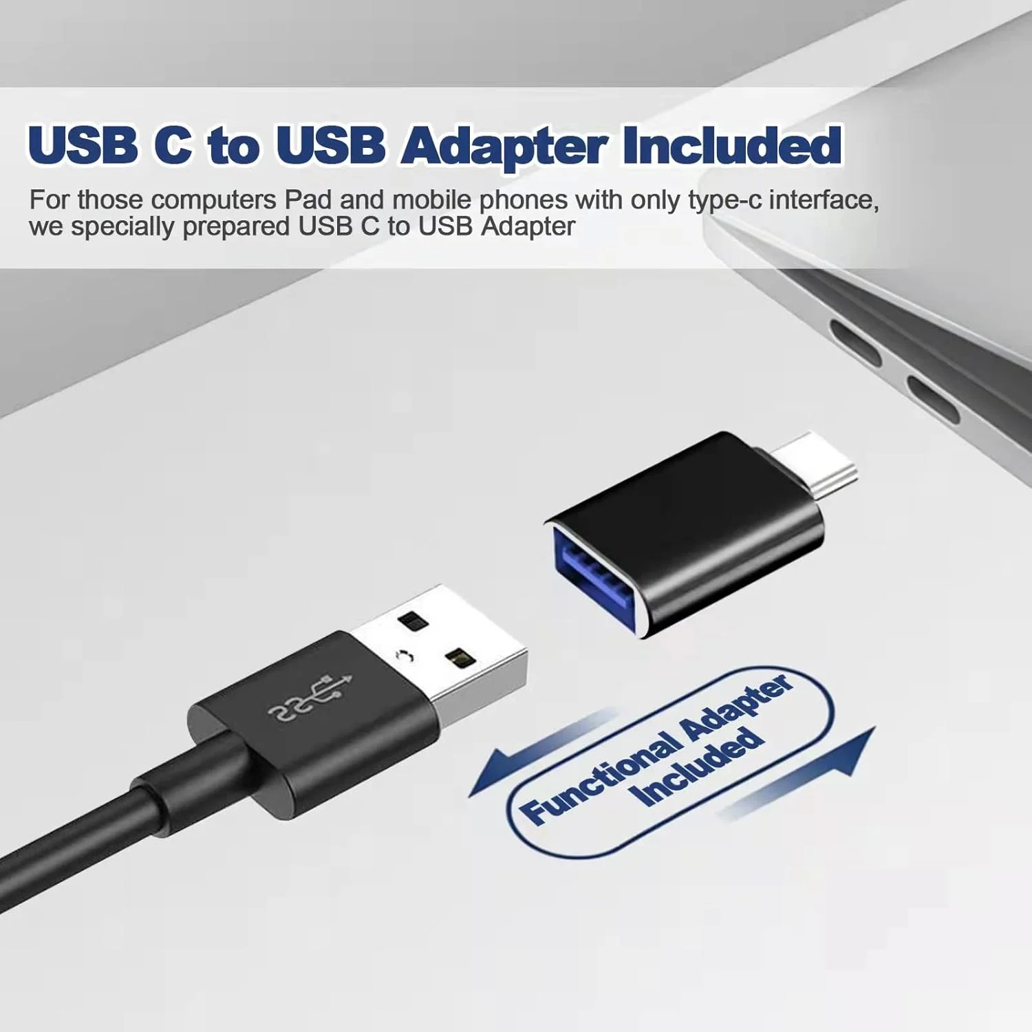 اسپیکر کامپیوتر ZETIY، اسپیکر USB قابل حمل کامپیوتر، مینی ساندبار با صدای استریو فراگیر سه بعدی برای نوت بوک، کامپیوتر، لپ تاپ، دسکتاپ - Plug and Play (سفید)