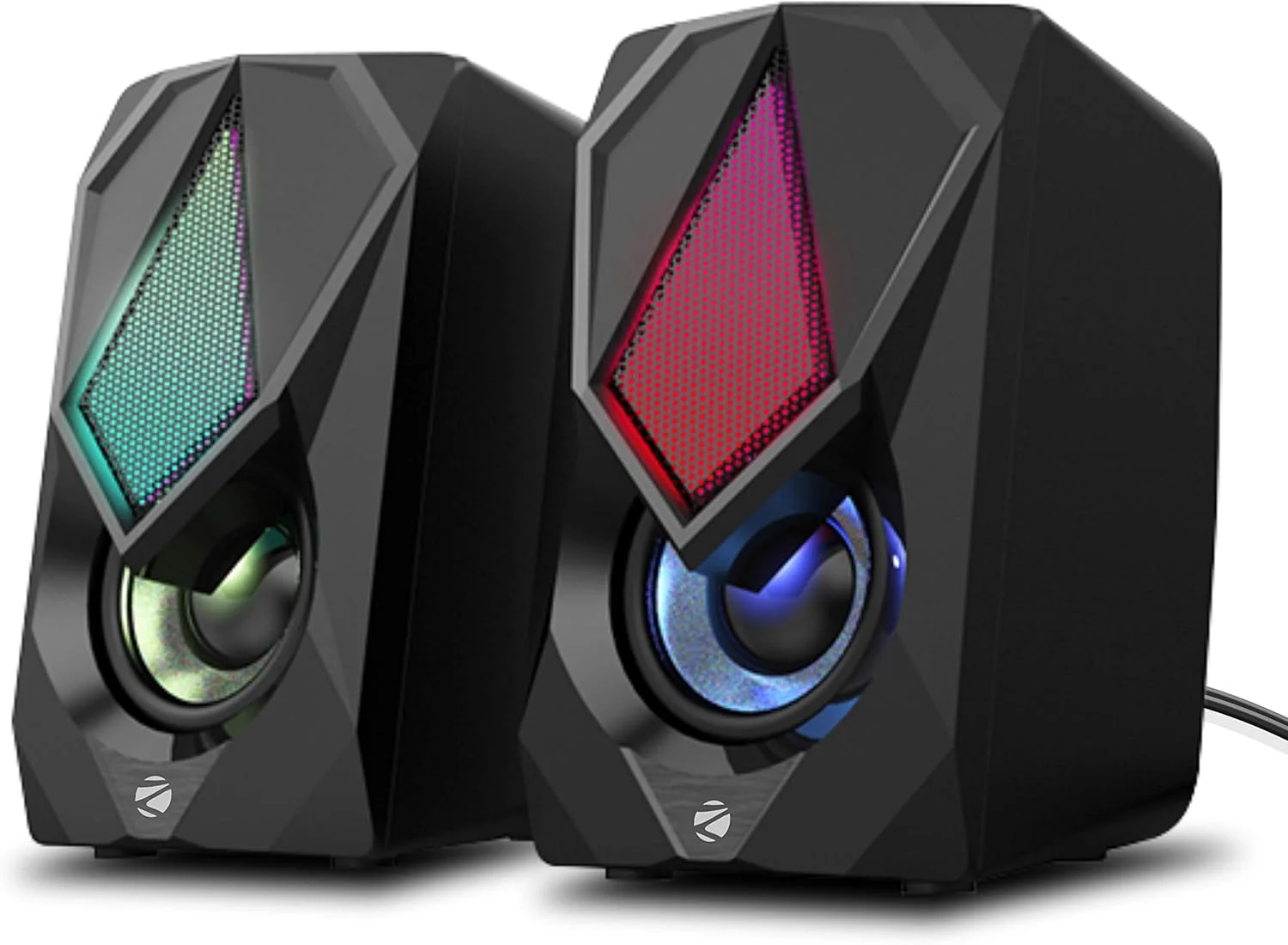 اسپیکر چند رسانه ای 2.0 زیبرونیکس مدل Zeb-Warrior II با توان 10 وات، نورپردازی RGB، تغذیه از طریق USB، ورودی AUX و کنترل صدا برای کامپیوتر، لپ تاپ و دسکتاپ اسپیکر چند رسانه ای 2.0 زیبرونیکس مدل Zeb-Warrior II با توان 10 وات، نورپردازی RGB، تغذیه از طریق USB، ورودی AUX و کنترل صدا برای کامپیوتر، لپ تاپ و دسکتاپ